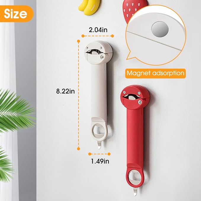 3 In 1 Multifunctional Retractable Bottle Opener, Jar Opener Stainless Steel Adjustable Screwer for Weak Hands, Senior Arthritis