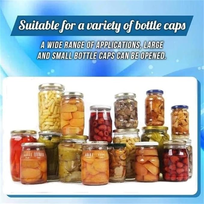 2023 New Jar Opener for Weak Hands, Adjustable Stainless Steel Can Opener, Jar Gripper Tight Lid Opener, Kitchen Gadgets, Easy Jar Opener for the Elderly and Children (B1-1PCS-Extended Model)