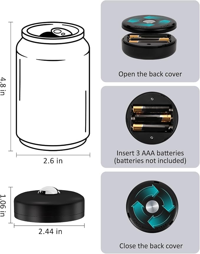 Yiliaw LED Puck Lights with Remote, Magnetic AAA Battery Operated Light, Under Cabinet Lighting, Tap Lights with Dimmer & Timmer for Kitchen, Closet, Shelf - 12 Pack, Black