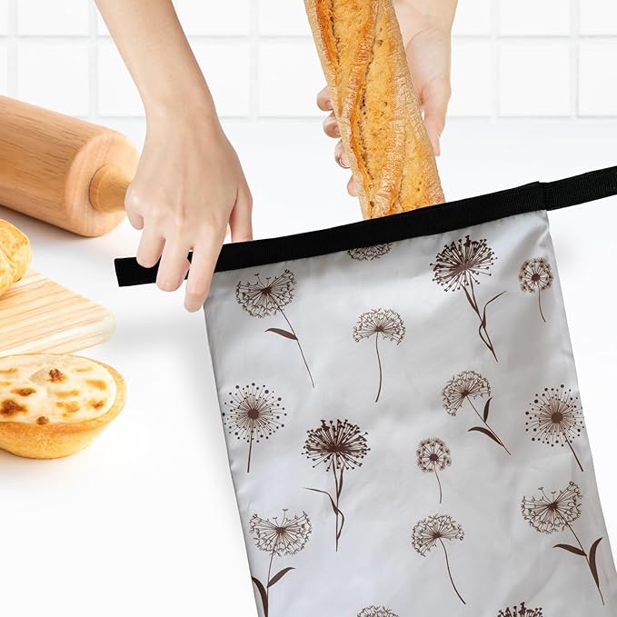 4 Pcs Bread Bags for Homemade Bread 17" x12" Reusable Sourdough Storage Bags with Foodgrade TPU Lining Food Wraps to Keeping Fresh Loaf Fresh Freezer Baker Baking Supplies (Beige)
