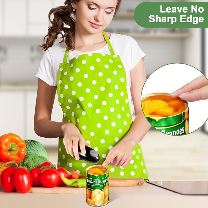 One Touch Battery Operated Electric Can Opener Fits Almost Size Can With Smooth Edge, Hands Free Electric Can Openers for Kitchen, Kitchen Gadgets Automatic Electric Can Opener for Seniors, Arthritis