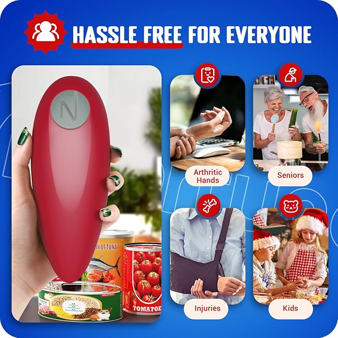 Electric Can Opener Automatic Hand Free Can Openers for Arthritis and Seniors, Safety Can Opener Smooth No Sharp Edges, Restaurant Can Openers Best Kitchen Gadget for Home Use
