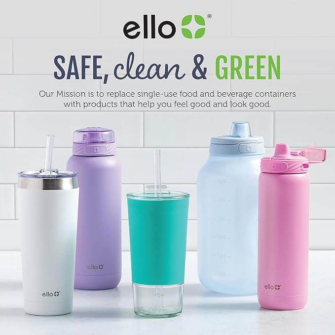 Ello 2-Pack Lunch Stack Plastic Food Storage Container Bento Box with Airtight, Leak-Proof Locking Plastic Lids and Silicone Base, BPA-Free, Freezer, Microwave, and Dishwasher Safe