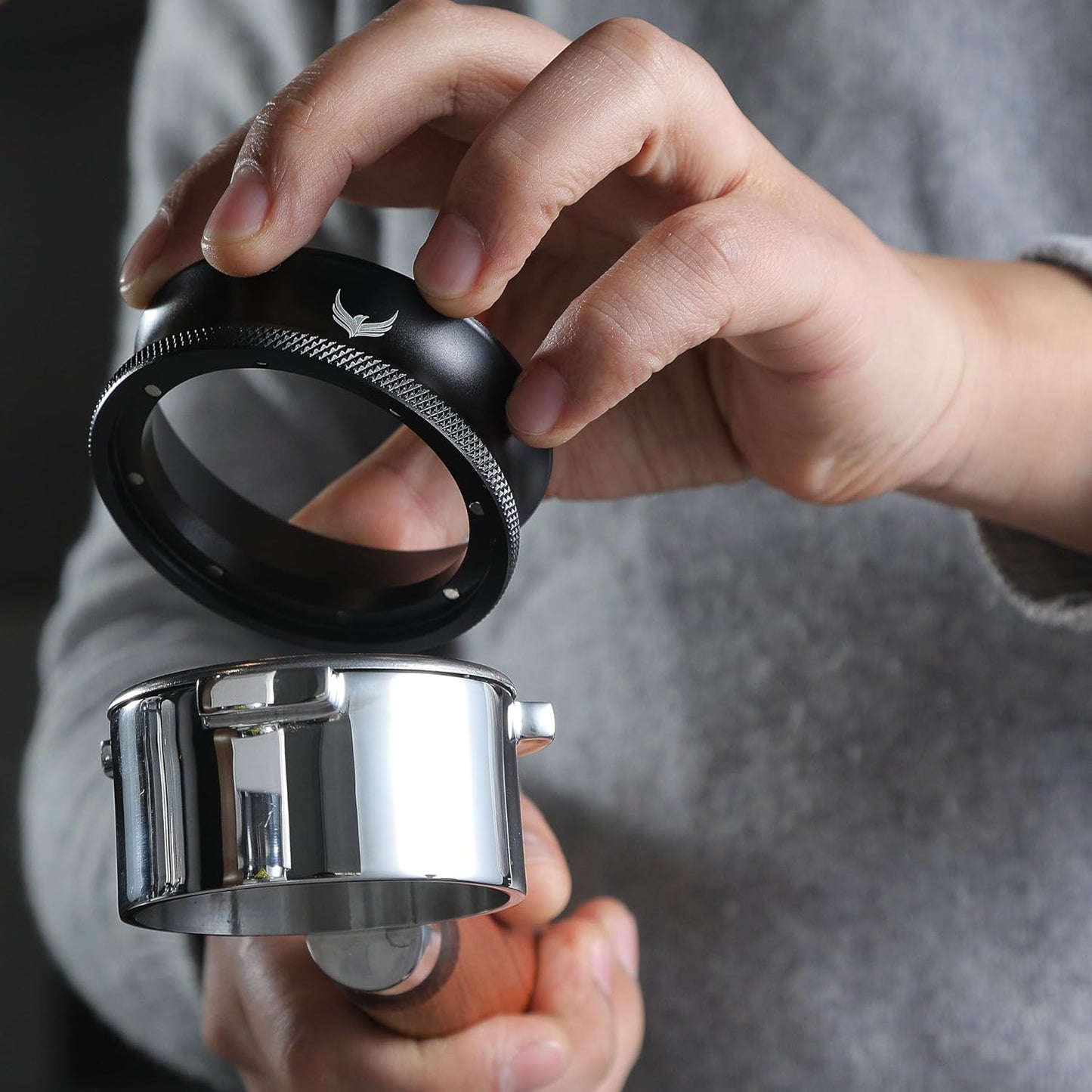 58mm Espresso Tool Kit Coffee Dosing Funnel and Puck Screen Set Inludes Magnetic Portafilter Funnel 58 mm and Puck Filter Barista Tools for All 58mm Espresso Machines