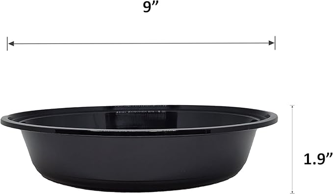 [150 sets 48oz Round Food Containers Meal Prep Microwavable Reusable Plastic BPA Free Big Size Lunch box