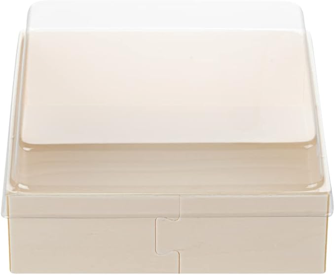 Taipei Clear Plastic Lid - Fits Square Poplar Straight Container - 100 count box