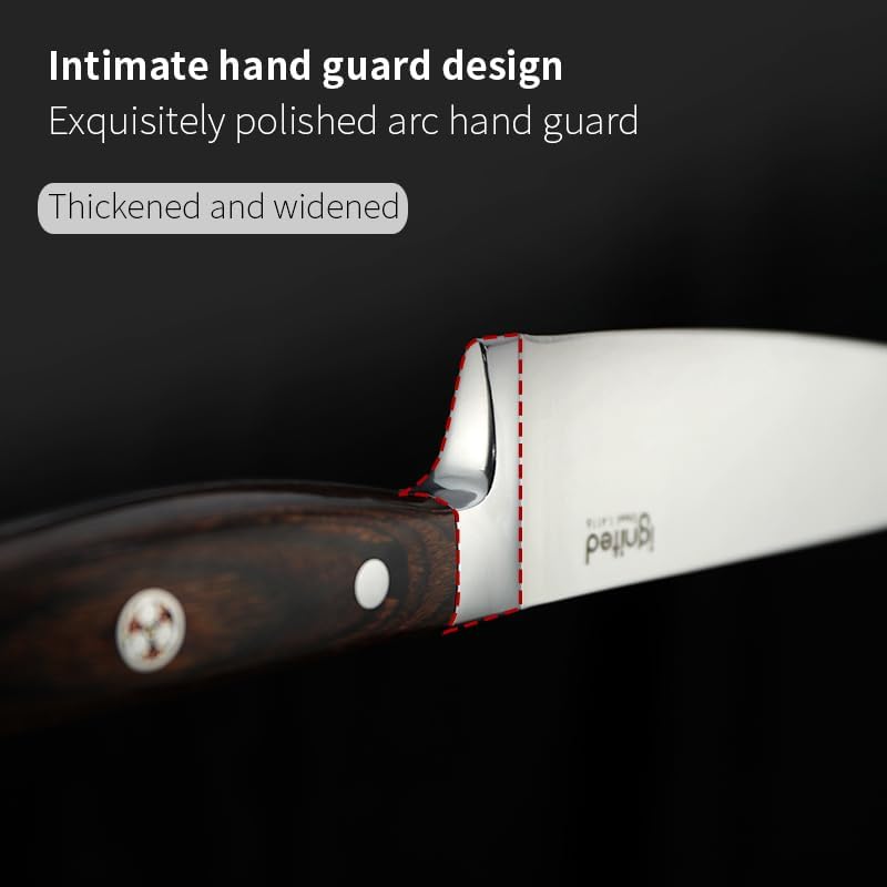Professional 8 Inch Chef Knife, 1.4116 German High Carbon Steel Kitchen Chef Knife, Chefs Knife With Pakkawood Handle, Dual Blade Sharp Kitchen Knife With Gift Box