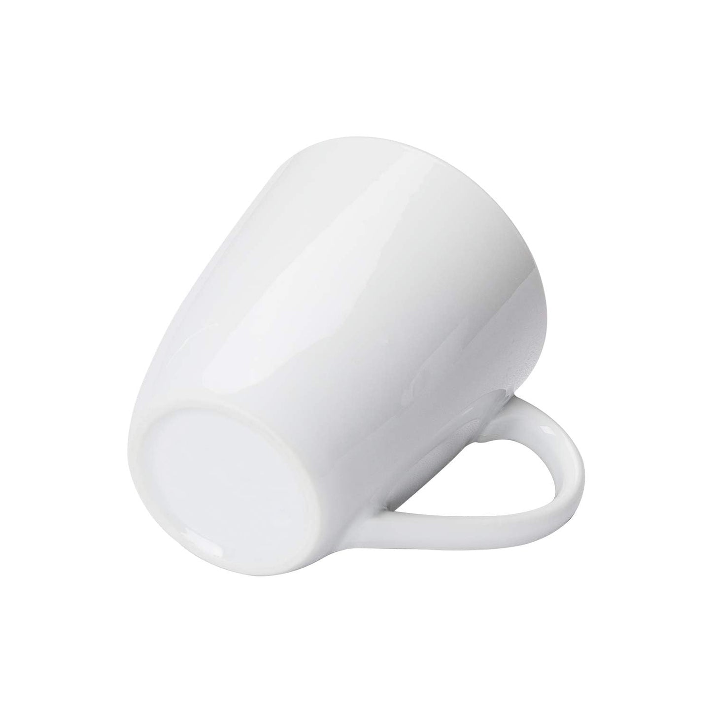 Amazon Basics Porcelain, 12 oz Coffee Mug Set, 12 Count, White (Previously AmazonCommercial brand)