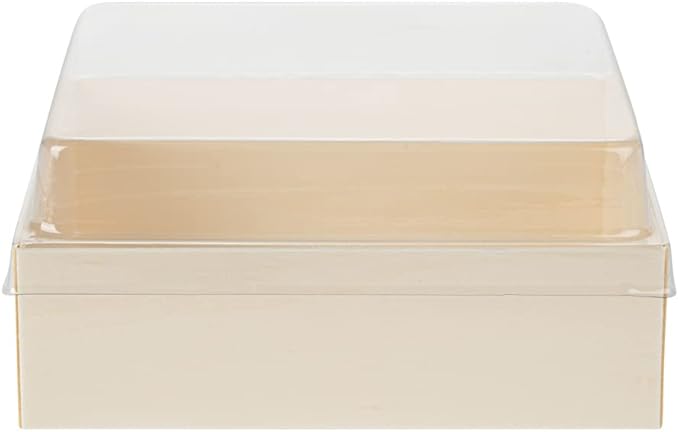 Taipei Clear Plastic Lid - Fits Square Poplar Straight Container - 100 count box