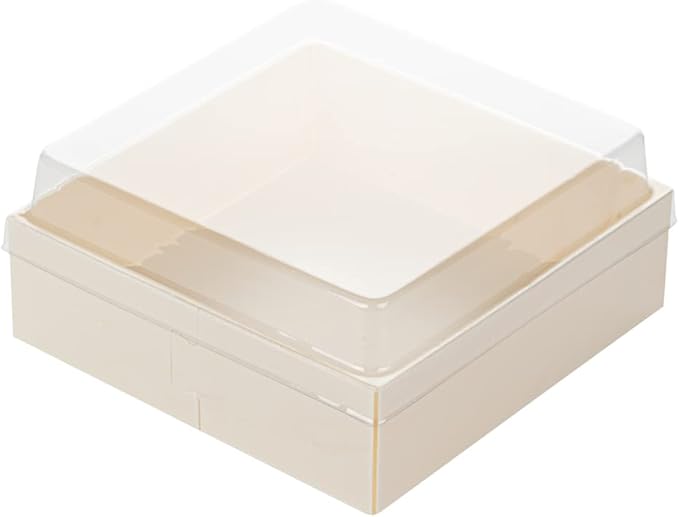 Taipei Clear Plastic Lid - Fits Square Poplar Straight Container - 100 count box