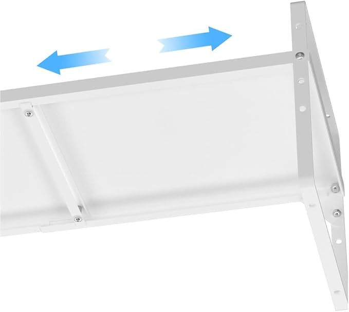 SANNO Expandable Kitchen Shelf Organizers, Cabinet Cupboard Storage Shelf Rack,Stackable Counter Shelf Organizer Space Riser Pantry Cupboard Storage Rack, White, 2 Pack