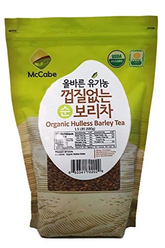 McCabe Organic Hulless Barley Tea - Roasted Hulless Barley Tea | USDA and CCOF Certified | Product of USA | 1.5 lbs (24 Oz)