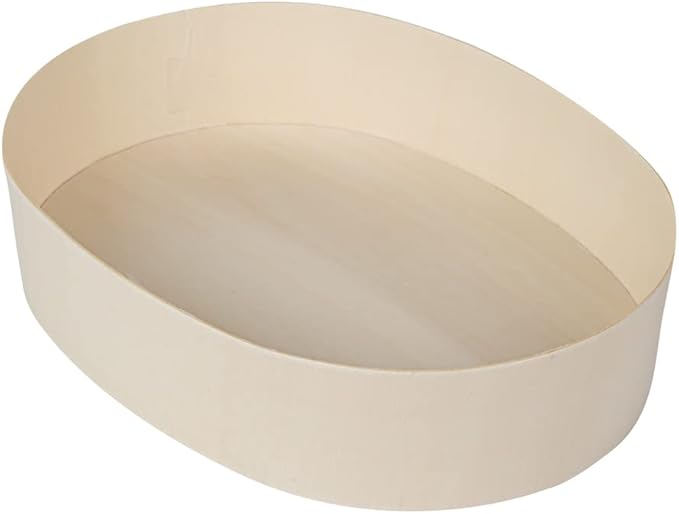 Restaurantware Taipei 38 Ounce Food Containers 100 Oval Wooden Bento Boxes - Lids Sold Separately Grease Impermeable Poplar To Go Boxes Disposable Serve Noodles Dumplings And More
