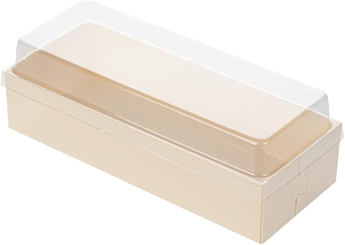 Taipei Clear Plastic Lid - Fits Rectangle Poplar Long Straight Container - 100 count box