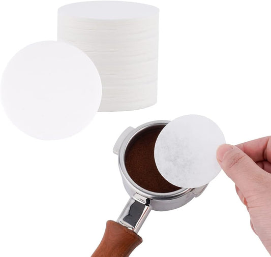 watchget 55mm Espresso Paper Filters - 1000 Pcs Unbleached Coffee Filter Papers for 58mm Bottom Portafilter Baskets, Puck Screen, Compatible with Espresso Machines