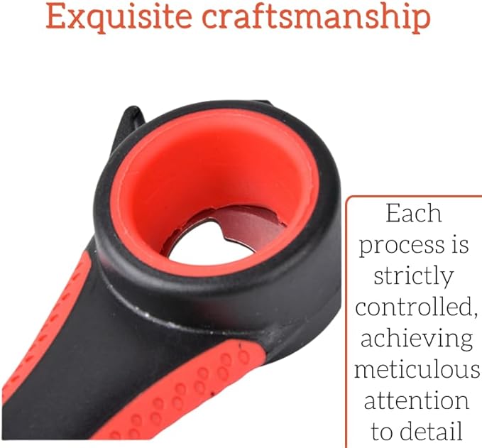 Jar Opener for Weak Hands, Seniors with Arthritis, 5-in-1 Jar & Bottle Opener Easy Grip - Non-Slip Silicone Gripper Pad, Easy Open Can/Lid Opener Set Black Red