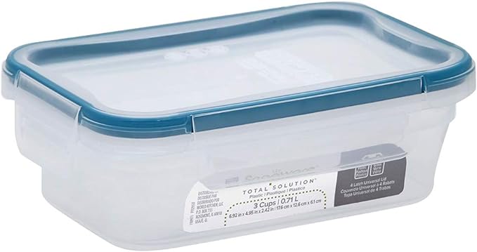 Snapware Total Solutions (10-Pack, 3 Cup) Plastic Food Storage Containers Set, Airtight & Leakproof Locking BPA-Free Lids Tupperware, Freezer Dishwasher Microwave Safe