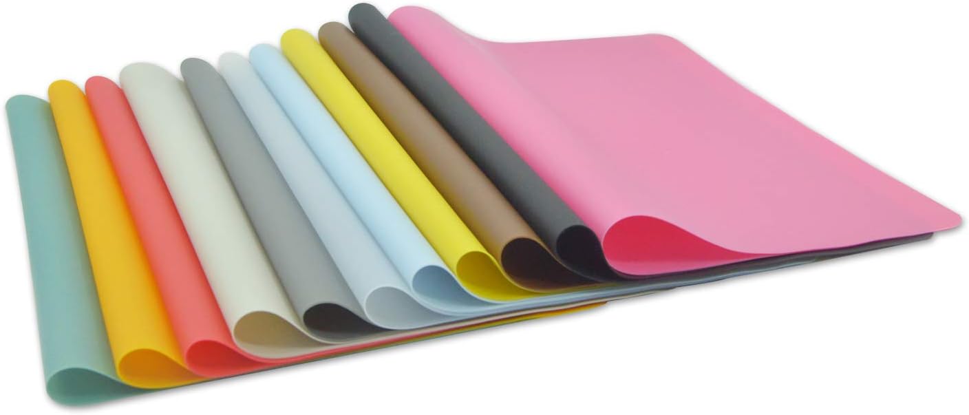 Silicone Placemats, Food-Grade Non-Slip Waterproof, Dining, Stain Resistant, Countertop Protector, Kitchen Counter Mat, Heat Resistant, Baking mat Dishwasher Safe (15.7x11.8Inch-4pack, Yellow)