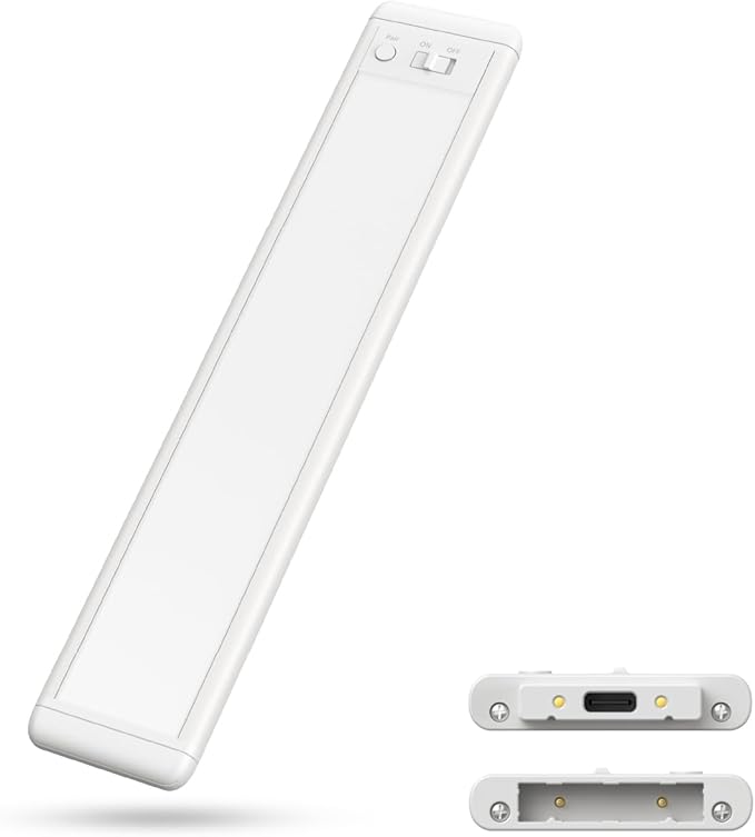 10 Inch Under Cabinet Lighting, Expandable LED Cabinet Light with Sensor Controls, Adjustable Color Temperature & Brightness, Wireless Magnetic Installation