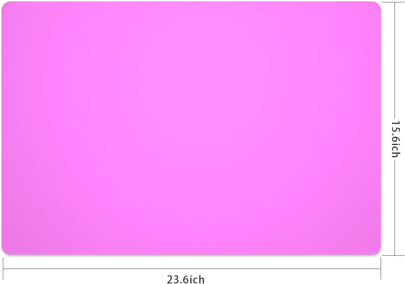 Silicone Placemats, Food-Grade Non-Slip Waterproof, Dining, Stain Resistant, Countertop Protector, Kitchen Counter Mat, Heat Resistant, Baking mat Dishwasher Safe (23.6"×15.7"-1pack, Rose)