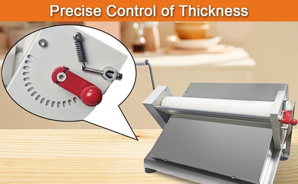Manual Fondant Dough Sheeter, 16 inch Pastry Dough Roller, Croissant Baking Presser