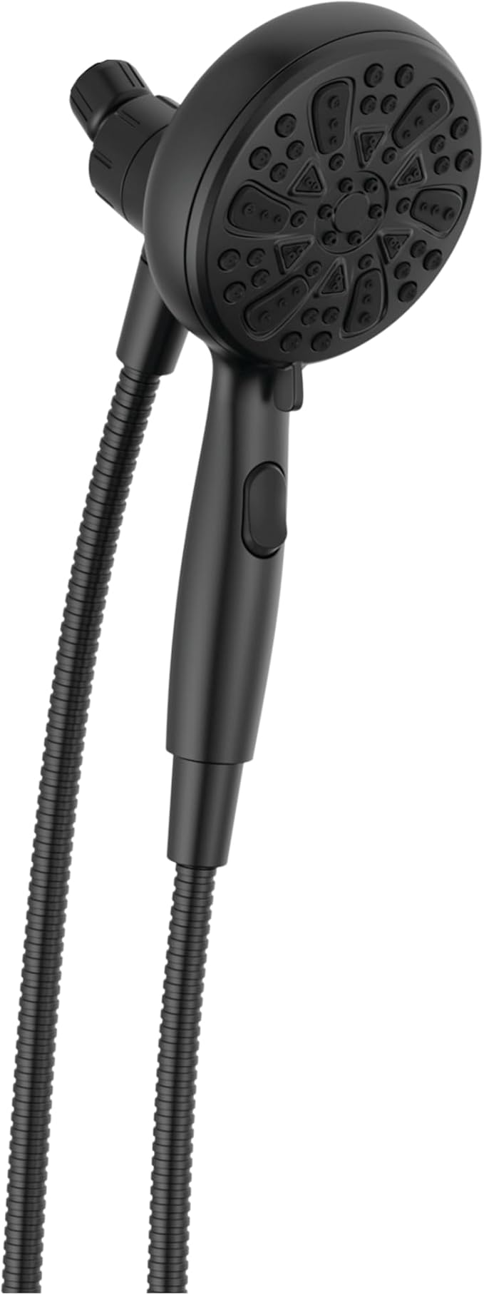 Delta Faucet 6-Spray SureDock Magnetic Shower Head with Handheld Spray, Matte Black Shower Head with Hose, Showerheads & Handheld Showers, MagnaTite Docking, Matte Black 75609BL