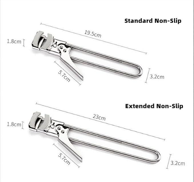 2023 New Jar Opener for Weak Hands, Adjustable Stainless Steel Can Opener, Jar Gripper Tight Lid Opener, Kitchen Gadgets, Easy Jar Opener for the Elderly and Children (B2-1PCS-Extended Non-Slip)