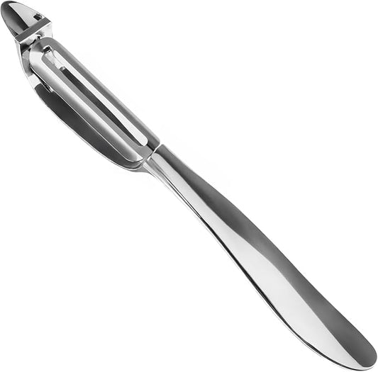 Multifunctional Kitchen Fruit and Vegetable Peeler with All-Stainless Steel Handle Design– Potato Peelers with Blemish Remover, Ultra Sharp, Strong Blade for Effortless Peeling