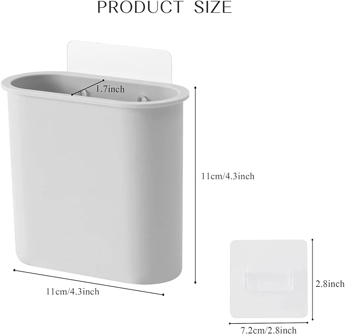 Toothbrush Holder Wall Mounted for Bathroom, Wall Toothbrush Holders for Electric Toothbrush, Toothpaste, Razor, Self Adhesive Wallmount Organizer (Grey