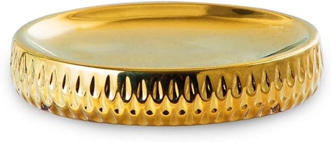 Soap Dish - Gold Soap Tray Holder Container Box, Bathroom Vanity Organizer, Ceramic Soap Holder for Bathroom Vanity Shower Sink Counter Kitchen Countertop-Home Decor