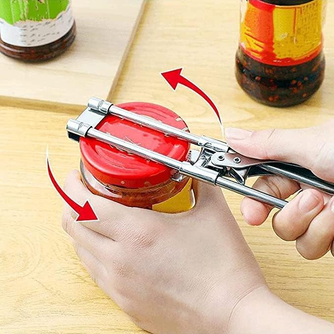 (2pcs) Master Opener Adjustable Jar & Bottle Opener, Adjustable Multifunctional Stainless Steel Can Opener Jar Lid Gripper, Manual Jar Bottle Opener Kitchen Accessories
