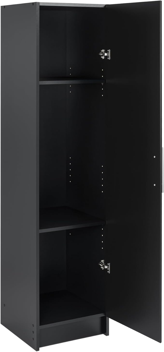 Prepac Elite 65 in. Engineered Wood Narrow Storage Cabinet in Black