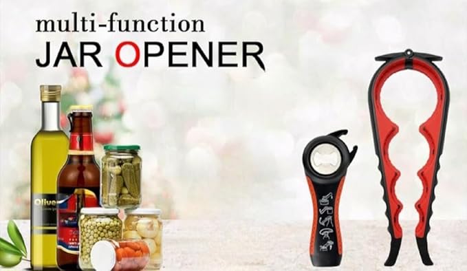 Jar Opener for Weak Hands, Seniors with Arthritis, 5 in 1 Multi Function Bottle Opener Lid Opener Jar opener.