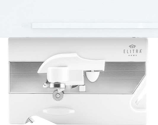 3 in 1 Under the Cabinet Electric Can Opener, Blade Sharpener, Bottle Opener, Under The Counter Mount, For Large And Small Cans (White)