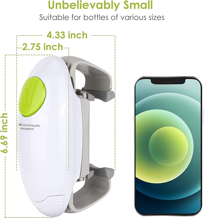Electric Jar Opener For Seniors With Arthritis,Electric Bottle Opener,Jar Opener For Weak Hands,The Hands Free