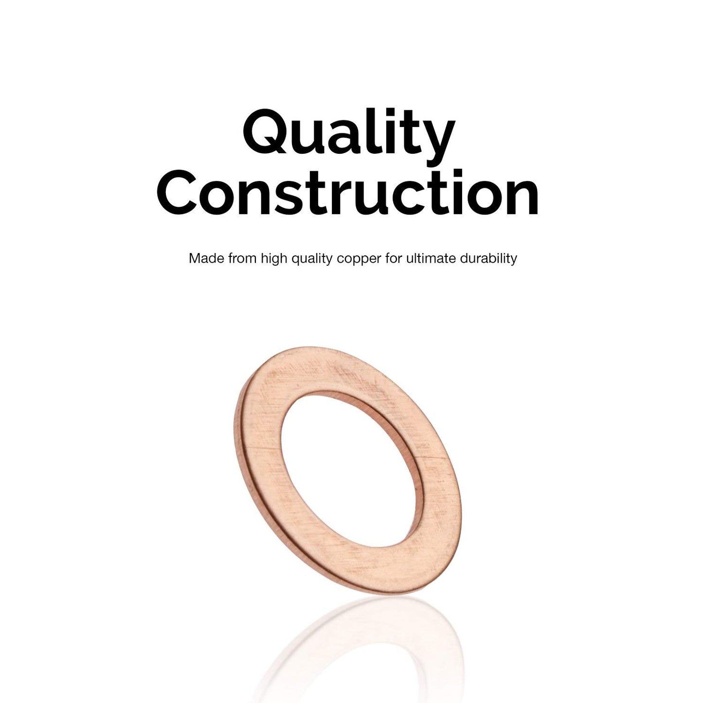 M22 Flat Washer Copper Sealing Ring, 22mm ID 28mm OD 1.5mm Thickness Metric Sealing Gasket, 20 Pieces