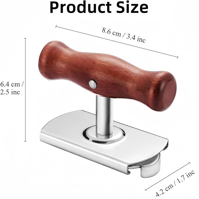 Generic Effortless Arthritis Jar Opener，Adjustable Stainless Steel Opener for Weak Hands,Quick Opening Tool for Seniors,Gift for Mom and Grandma, 3.78*3.15*2.01IN, Wooden