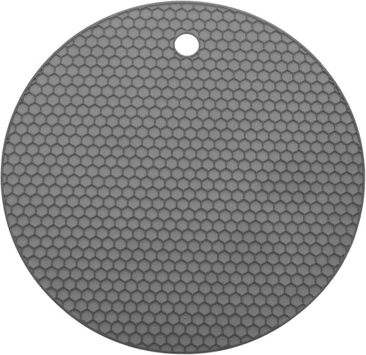 uxcell 3pcs Silicone Jar Opener Pads, 17.5cm/7" Texture Can Opener Multipurpose Round Bottle Lid Opener Non-Slip Coasters for Weak Hands Seniors Children, Gray