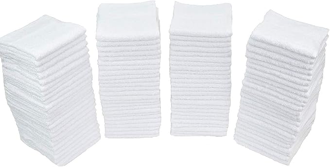 Simpli-Magic 79171 Terry Cleaning Cloths, 12"x12", White, 50 Pack