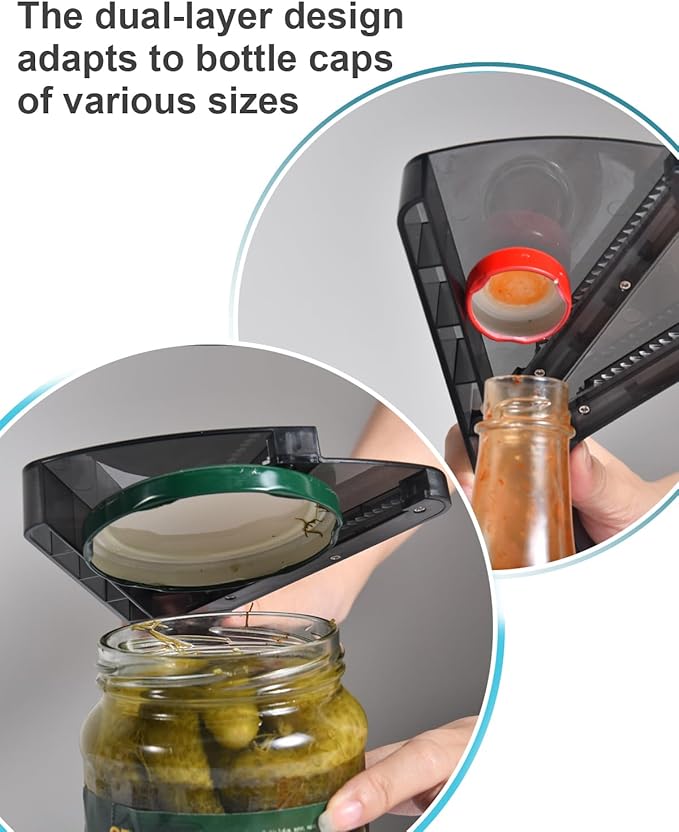 Jar Opener for Weak Hands, Multifunction Jar Opener Gripper, Bottle Openers for Seniors, Kitchen Gadgets, Non-Slip Jar Openers for Seniors, Arthritis, Lid Opener, Christmas Gifts for Elderly/Women/Men