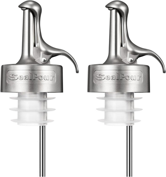 Oil Pour Spout, Olive Oil Spouts, Dispenser Pour Spouts for Bottles, Plastic-free, Leak Proof, Vinegar,Wine and Sauce for Kitchen and Bar Accessories-2PCS