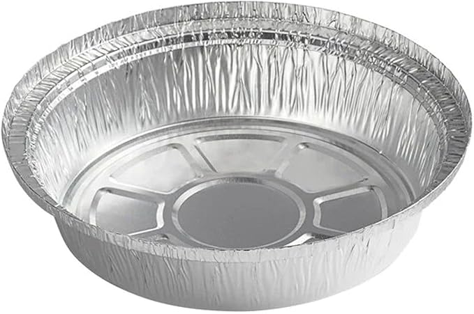 Ruthy's Outlet Round aluminum foil pans Disposable Tray Containers for Storing, Baking, Meal Prep & Reheating | Freezer & Oven Safe, Recyclable (50, 8" Round)