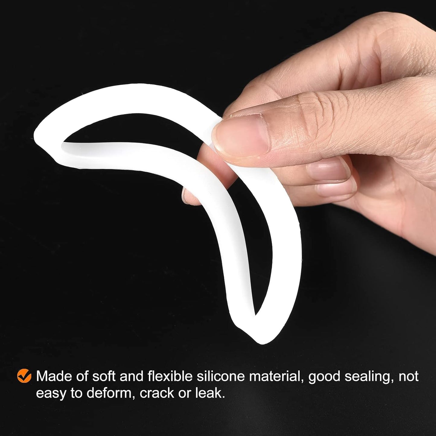 MECCANIXITY Gasket Seal Coffee Maker White Silicone Ring Replacement 70x85x3.3mm for 9-Cup Aluminium Coffee Pot, Pack of 5