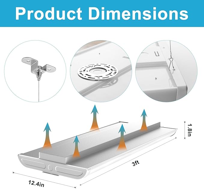 Lightdot LED Linear High Bay Shop Light,240W 100-277V 【Driver Equipped】 33600LM [Eqv.960W MH] 5000K Large Coverage Linear 2x3 High Bay LED Fixtures for Warehouse Garage -ETL, 4Pack