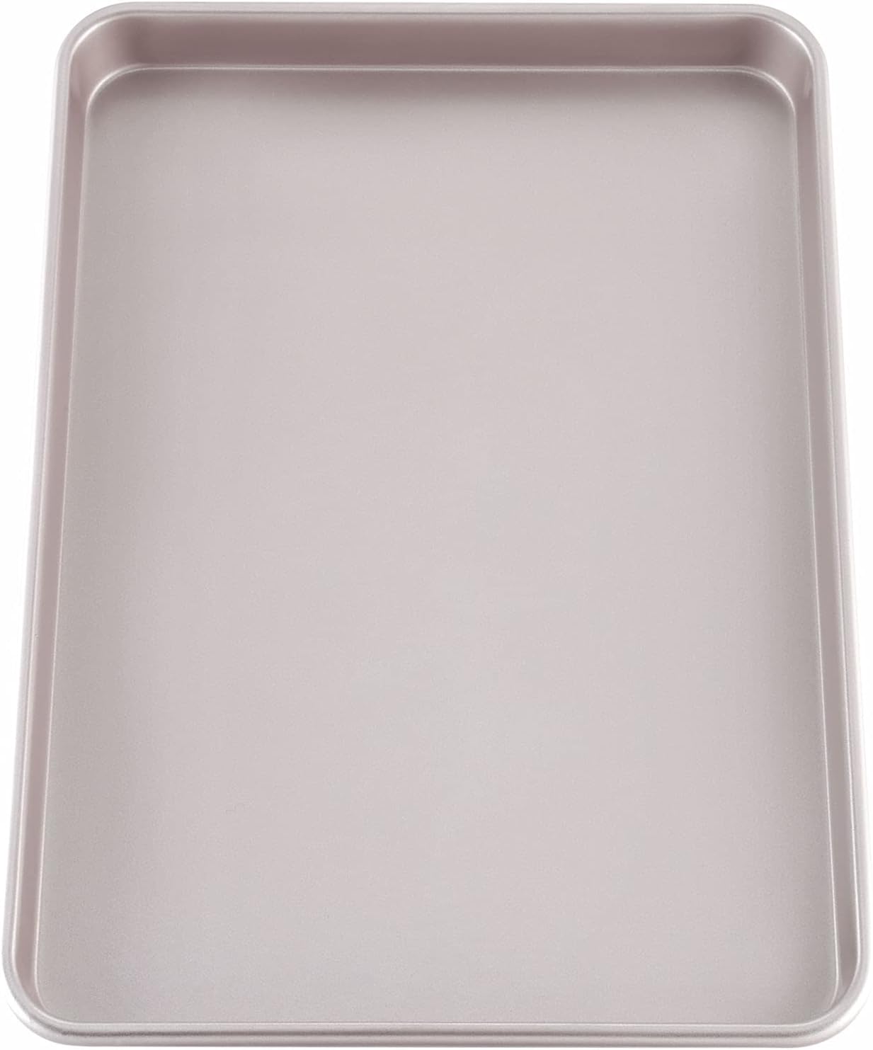 CHEFMADE 17-Inch Baking Sheet Pan, Non-Stick Carbon Steel Rimmed Cookie Sheet Pan for Oven Roasting Meat Bread Jelly Roll Battenberg Pizzas Pastries 12.8" x 17.7" x 1.1" (Champagne Gold)