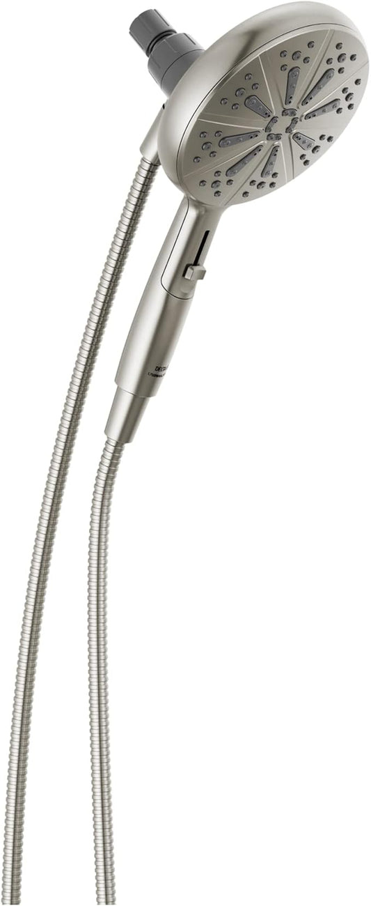 Delta Faucet 6-Spray SureDock Magnetic Shower Head with Handheld Spray, Brushed Nickel Shower Head with Hose, Showerheads & Handheld Showers, Handheld Shower Heads, Hand Shower, Stainless 75613-SN