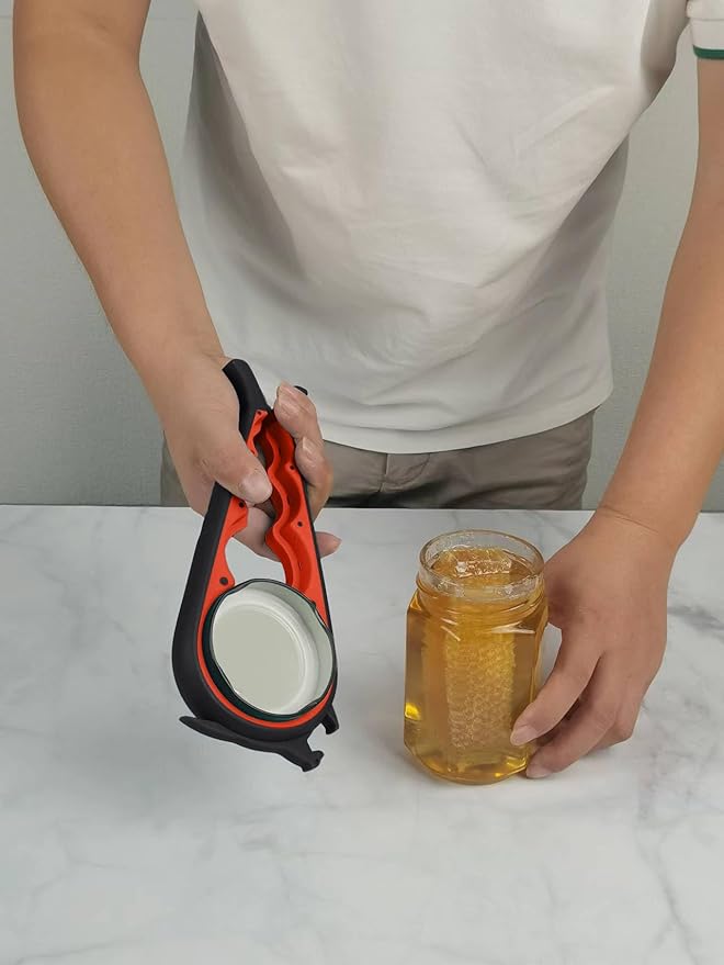 Latest Jar Opener and 5 in 1 Bottle Opener with Rubber Jar gripper Pad Ideal for Seniors with arthritis Weak Hands and Low Strength