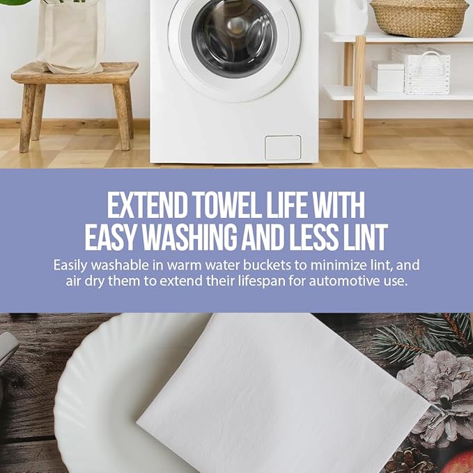 WHITEWRAP Flour Sack Towels| Tea Towel for Crafts| Kitchen Dish Cotton Blank Towel for Embroidery|Baking Bread Proofing Linen Cover| Thick Absorbent Quick Dry| 50Pack 28"x28" Natural