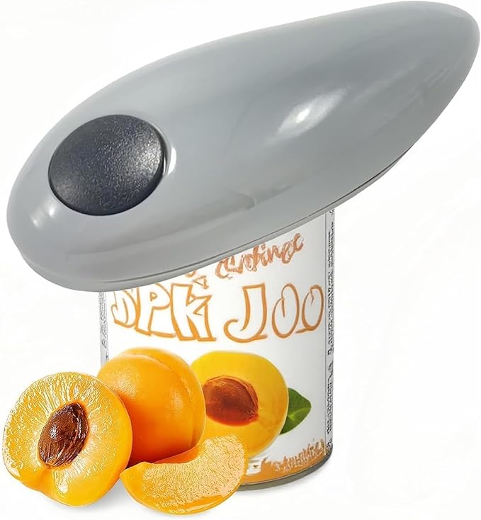 Cooks Professional Electric Can Opener, Hands-Free Automatic Can Opener for Seniors & Arthritic Patients, One-Touch Operation, Easy-Open Kitchen Gadget with Smooth Cutting (Grey)
