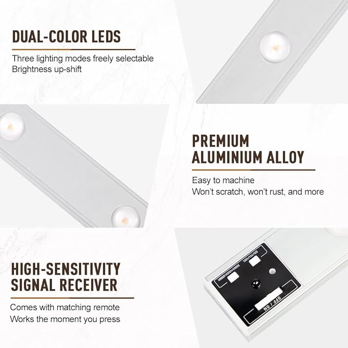 Punch-Free Smart Sensor Magnetic Rechargeable LED Lights, LED Intelligent Human Body Induction Wireless Magnetic Long Night Light,Adjustable 3 Color Light for Hallway, Stairway, Closet (11.8in)